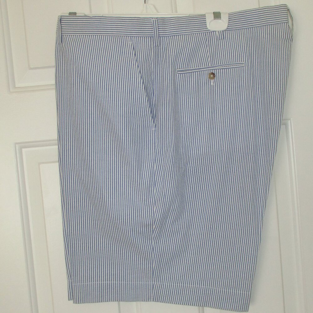 Polo by Ralph Lauren Mens Powder Blue Cotton Seersucker Short Pant NWOT-Size 42W